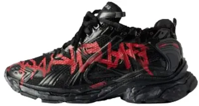 Balenciaga Runner Black Red Graffiti