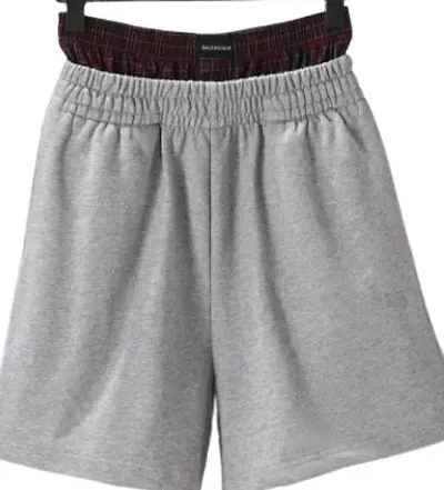 Balenciaga Shorts with Underwear (Grey-Red)