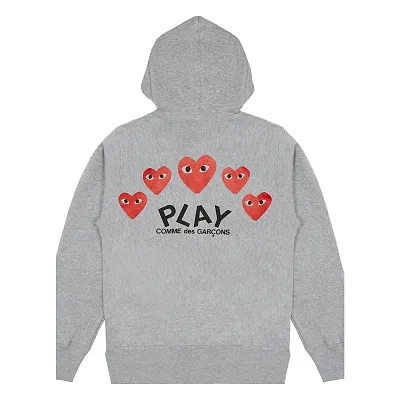 CDG Hearts On Back Hoodie