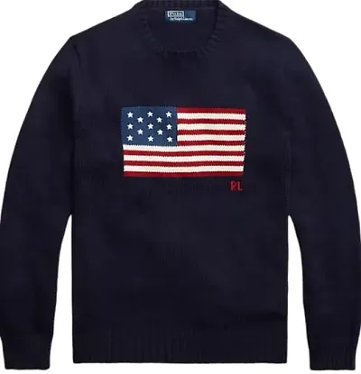 Polo USA Flag Sweater (Navy)