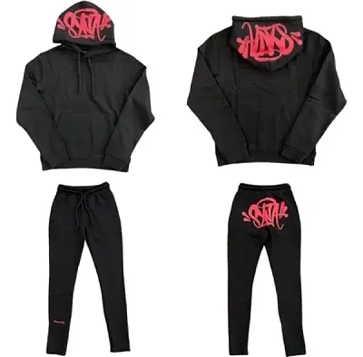 Syna Tracksuit Black-Red