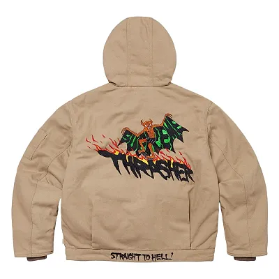 Thrasher x Supreme Hooded Work Jacket (Black)